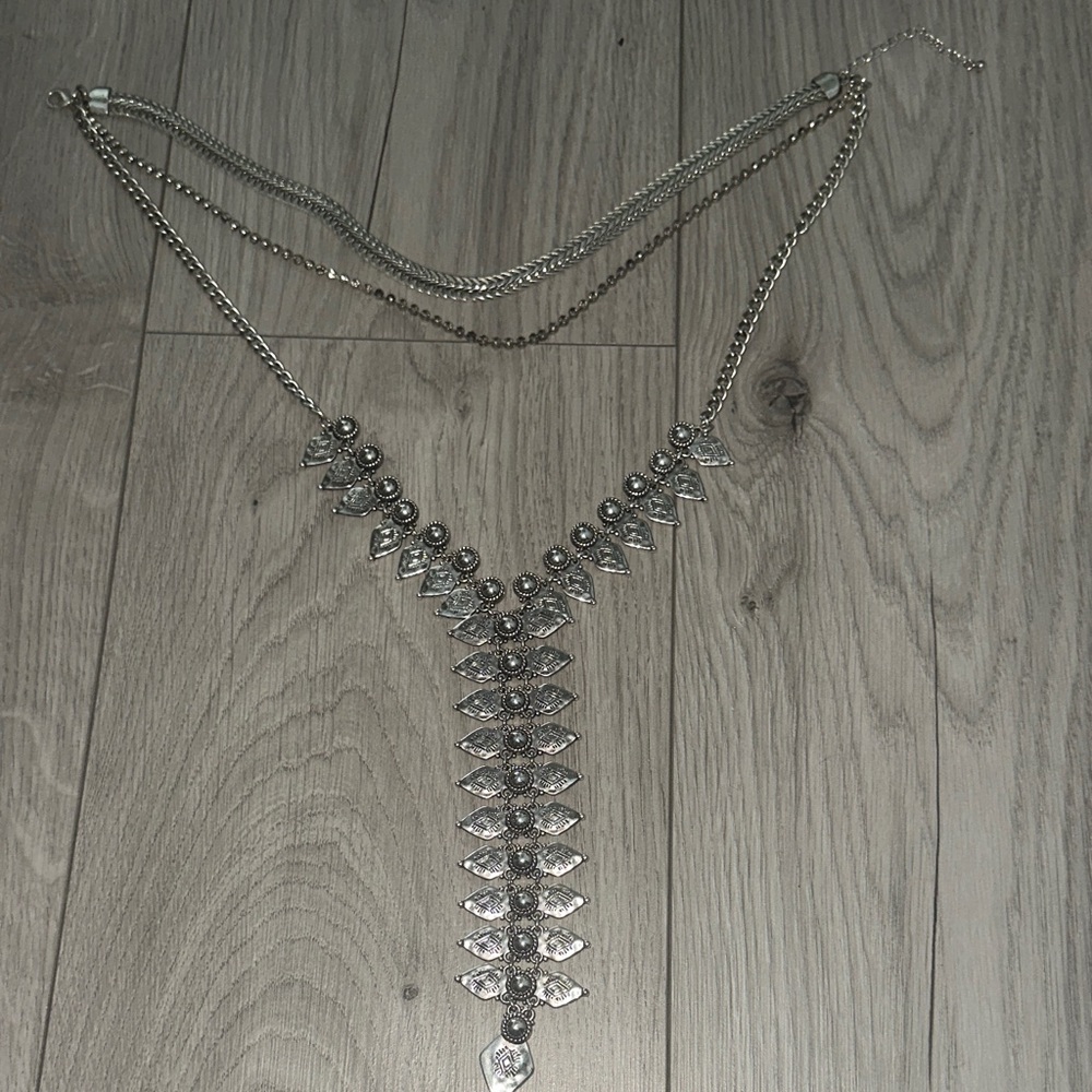 Free People Silver Statement Necklace